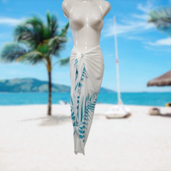 Womens Sarong Cotton Wrap Handpainted Batik Wrapskirt Beach Pareo Beachwear-NEW - Picture 4 of 7